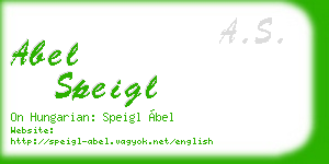 abel speigl business card